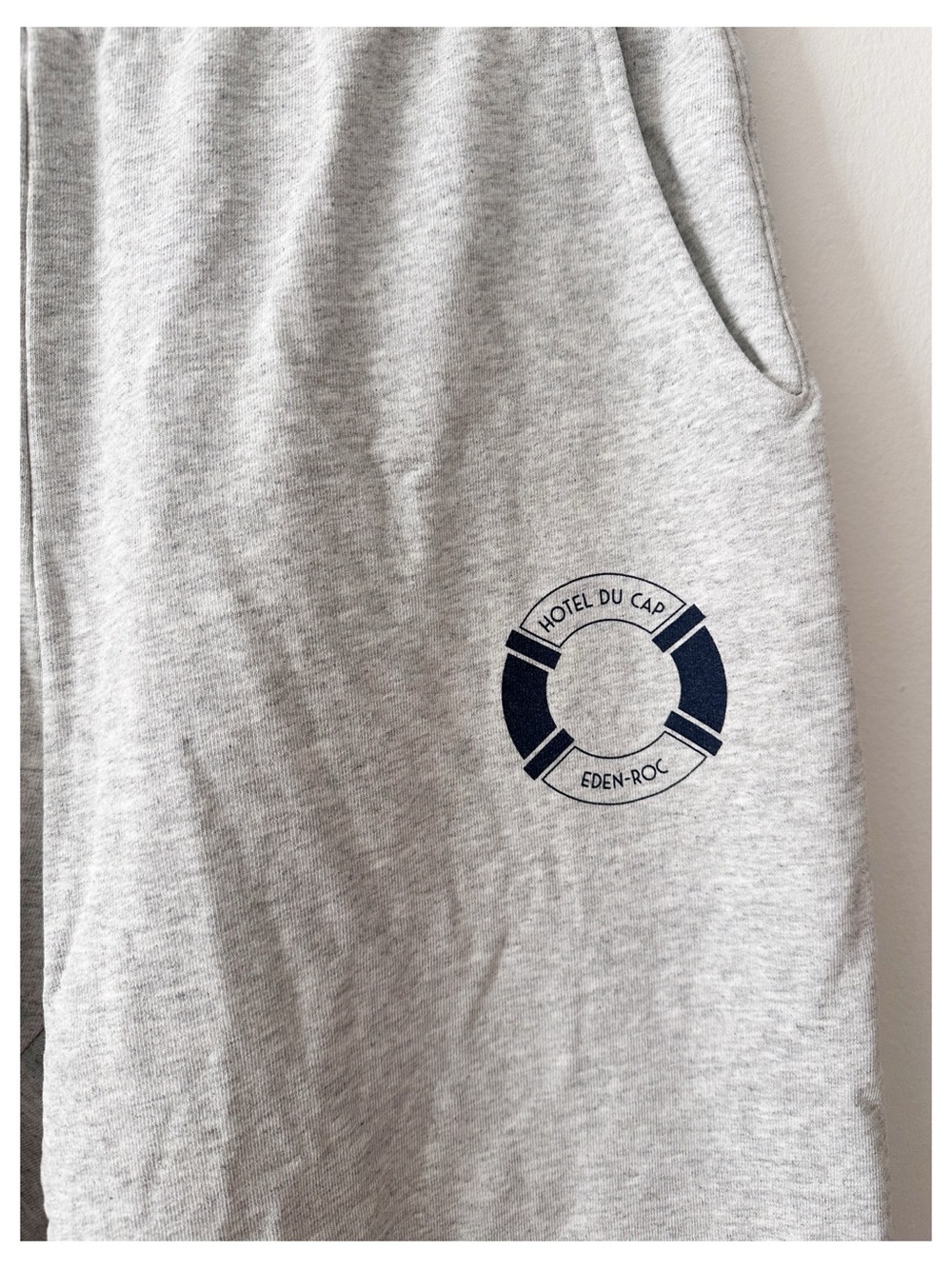 Sporty & Rich Hotel Du Cap sweatpants light grey size large - Picture 3 of 5
